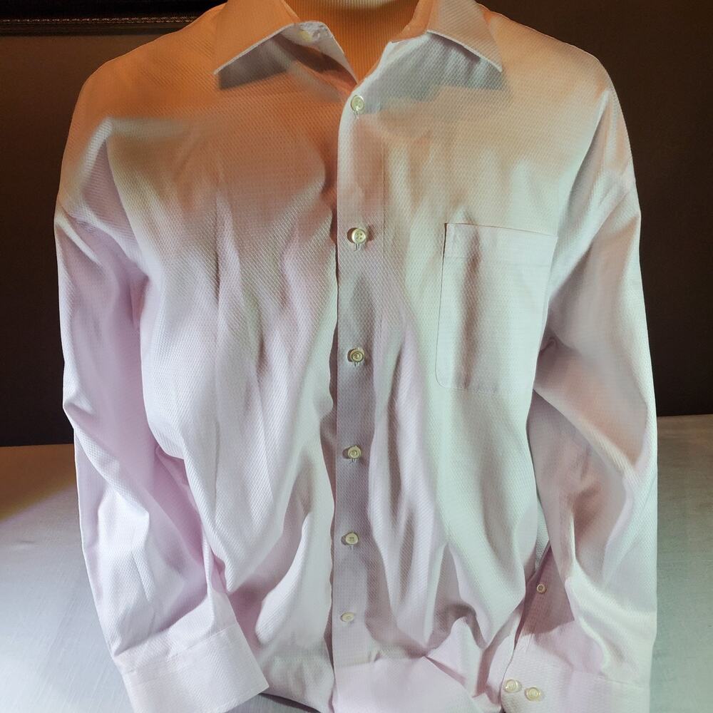 Joseph Abboud Mens XL 18 32/33 Non Iron Egyptian Cotton Dress Shirt